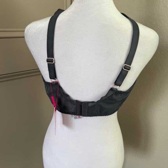 Curvy Kate Lifestyle Plunge Bra Slate Blush 40I NWT Sheer Non-Padded Underwire - Picture 4 of 6